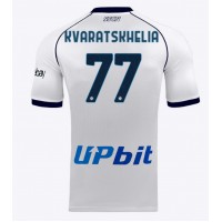 SSC Napoli Khvicha Kvaratskhelia #77 Bortatröja 2023-24 Korta ärmar